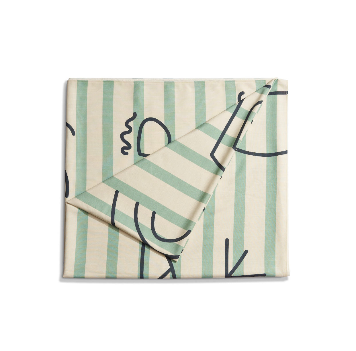 Olea In Mint Set-Table Cloth. Table Runner. Napkins.