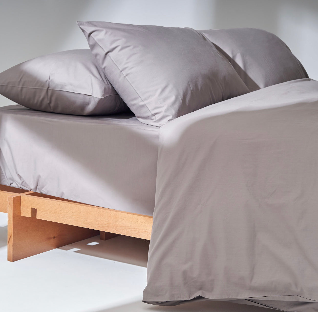 Percale Duvet set in Grey