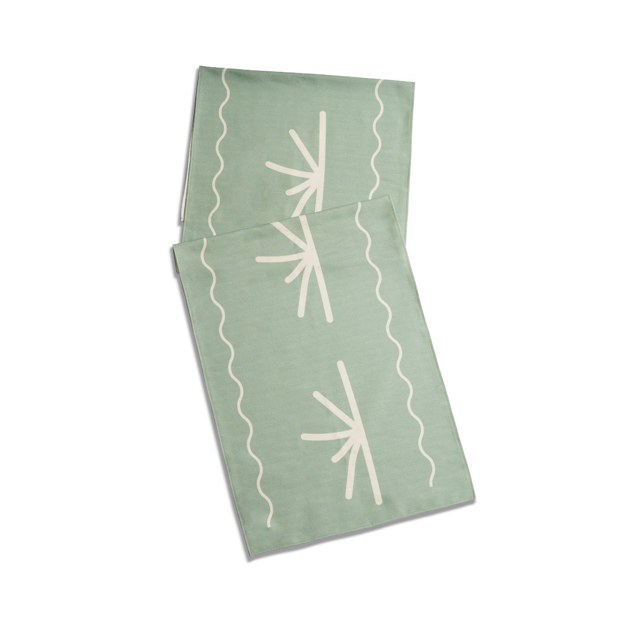 Olea In Mint Set-Table Cloth. Table Runner. Napkins.