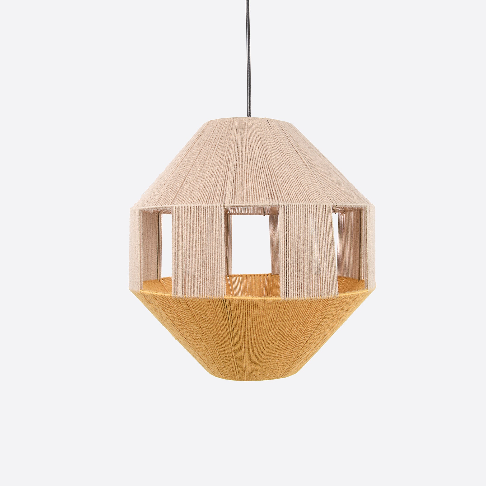 Handmade chandelier from yarn