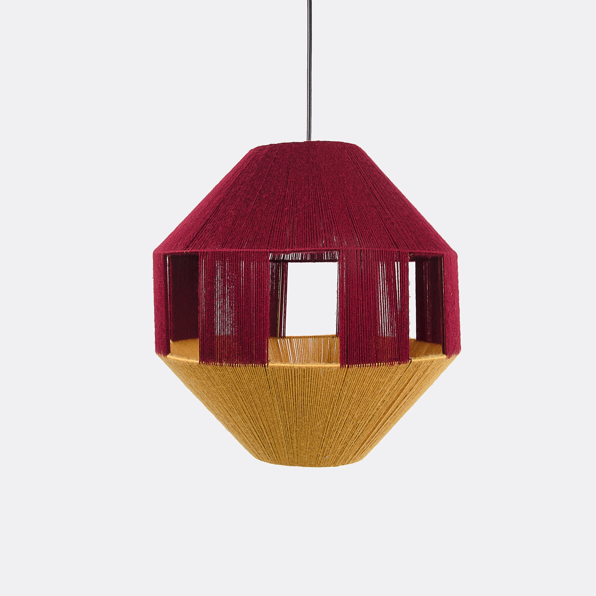 Handmade chandelier from yarn