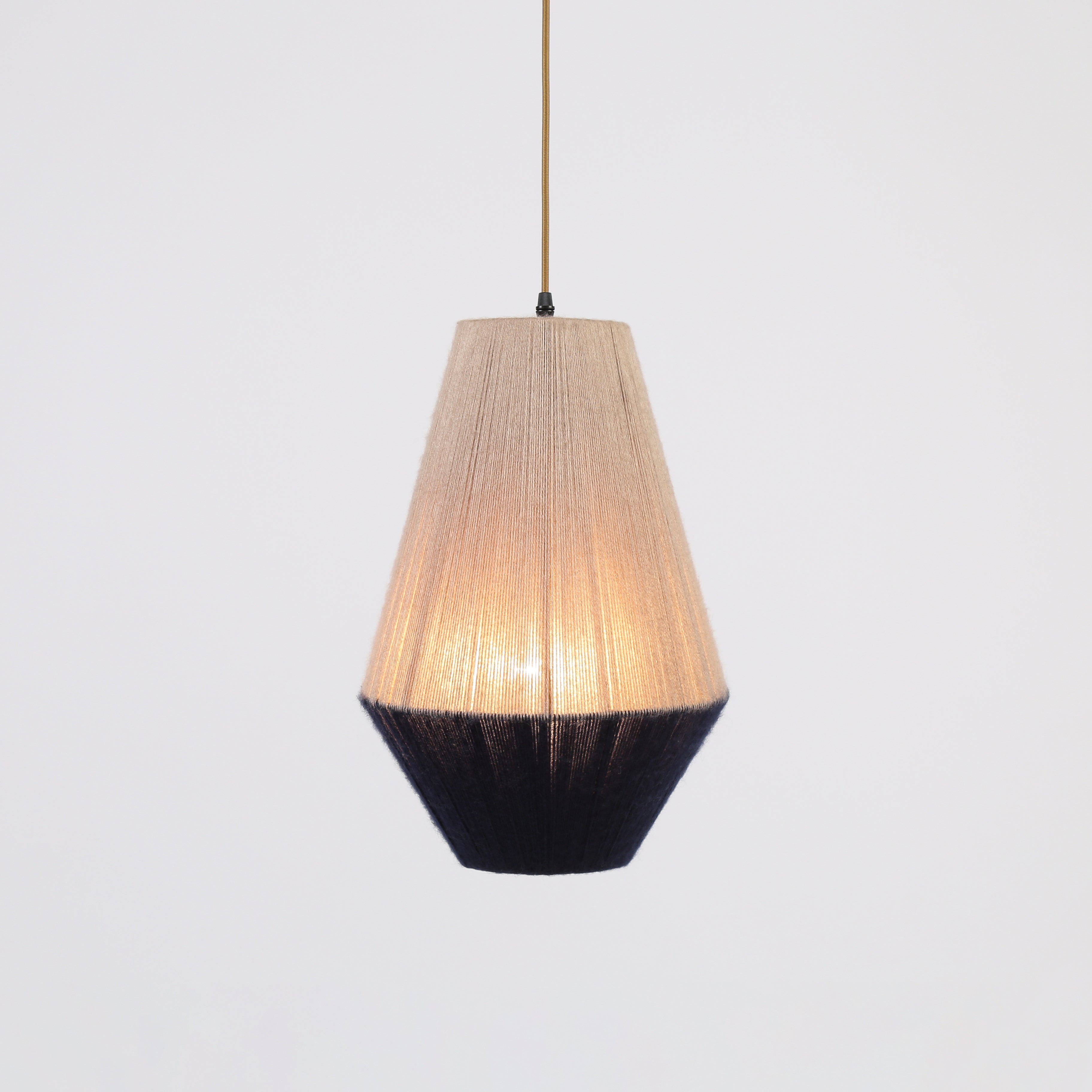 The Two-Tone Woven Chandelier