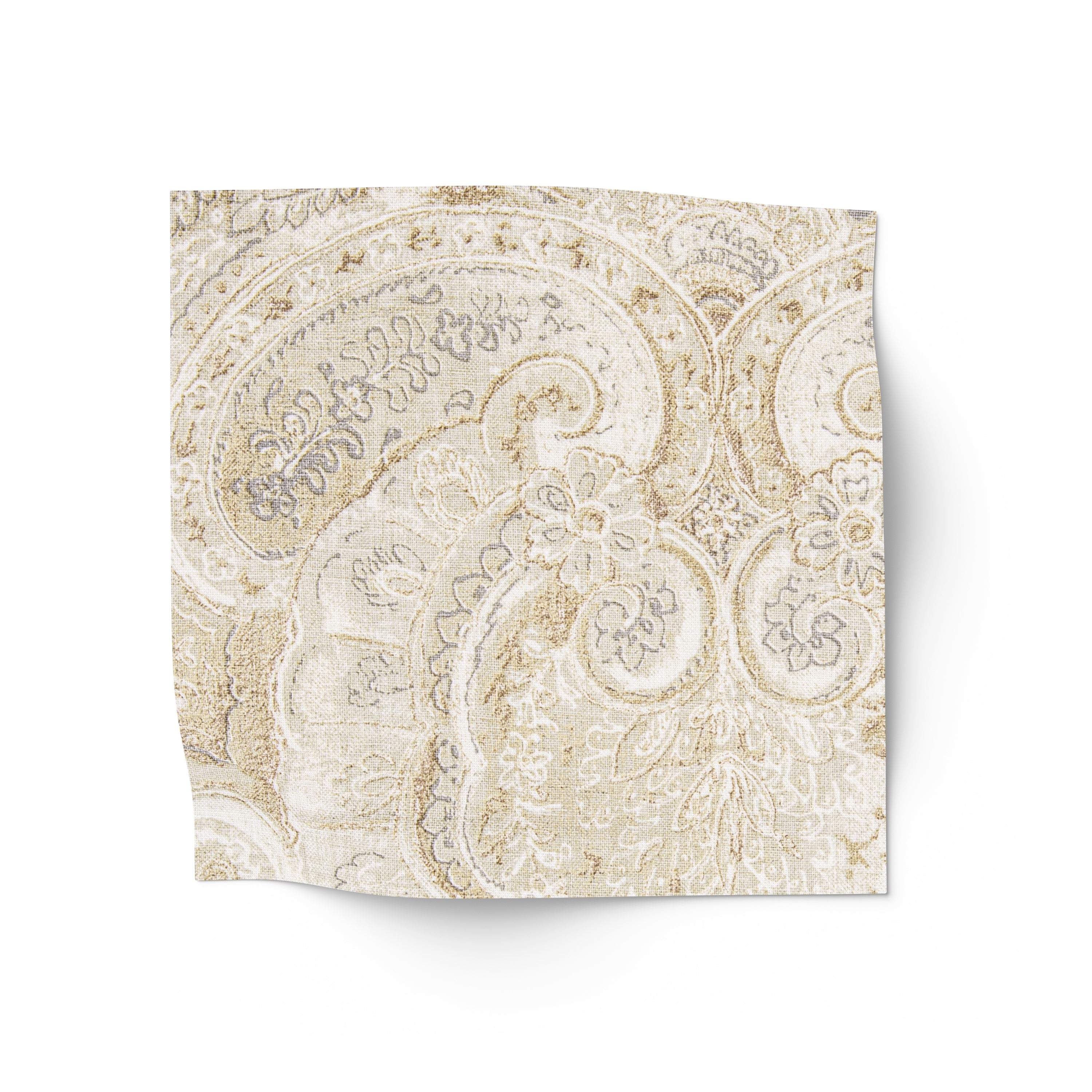 Paisley Forest Beige Fabric